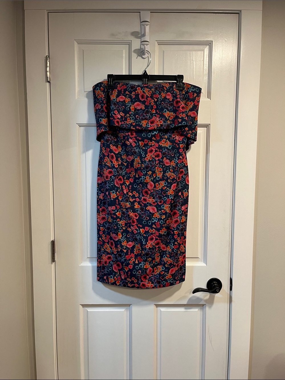 Badgley Mischka Floral Popover Sheath Dress Size 10 - Picture 4 of 14